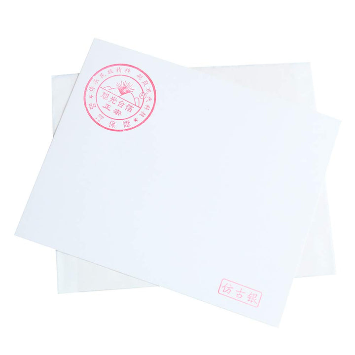 Gold Leaf Sheets, 100 pcs 5.1 x 5.3 Antique Silver Imitation Gold Foil Papers for Gilding Crafts, Furniture Decorations, Arts Project.