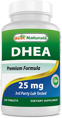 Dhea 25mg Supplement 240 Tablets - Supports Balanced Hormone Levels for Men &amp; Women - Promotes Healthy Aging - USA Manufactured