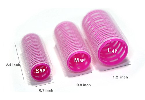 14P (Small + Medium + Large Size) Self Grip Hair Rollers Hair Culers