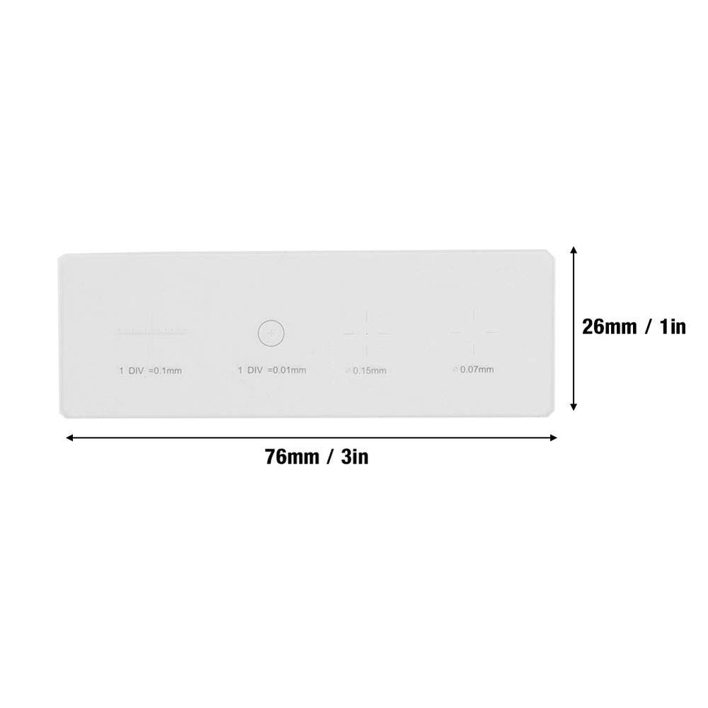 Microscope Slides Reticle Calibration Slide Ruler Microscope Objective Micrometer Calibration Slide Glass Stage Micrometer DIV 0.01mm