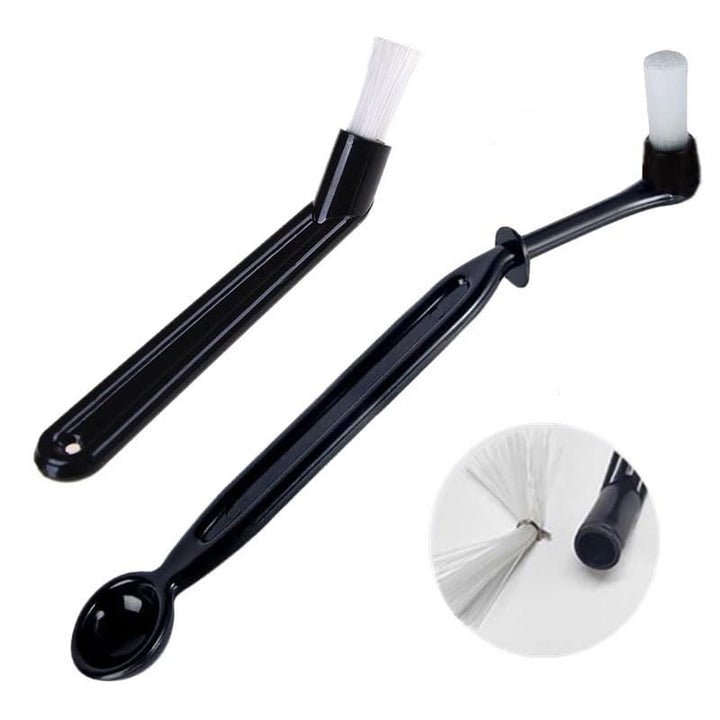 Coffee Machine Cleaning Brush Set, 2 Pieces Espresso Cleaner Brushes with Spoon Tool - Group Head Brush,Small Nylon Stainless Steel Bristles Brush for Grinders Home Kitchen Accessories