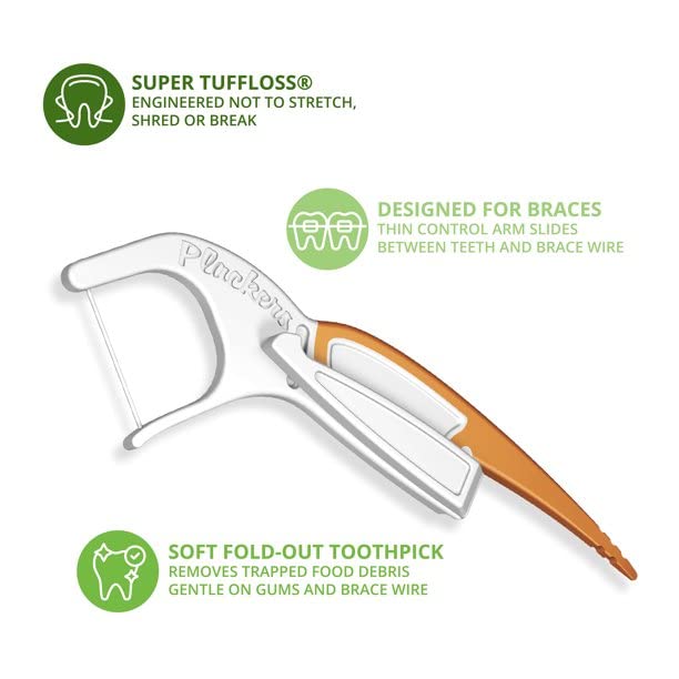 Plackers Orthopick Flosser for Braces/2pk