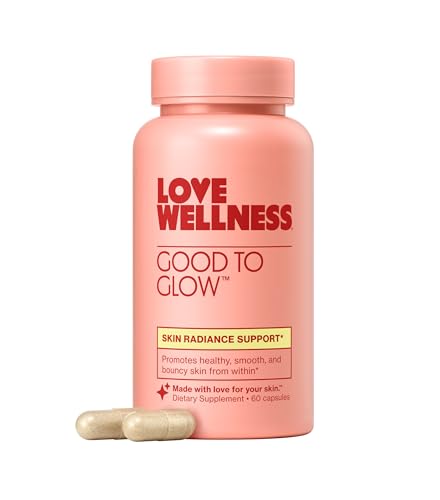 Good to Glow | Collagen Supplement with Biotin, Vitamin C, E, Ashwagandha & Zinc | Promotes Smooth, Glowing & Clear Skin | Enhances Smoothness & Promotes Healthy Skin | 60 Count