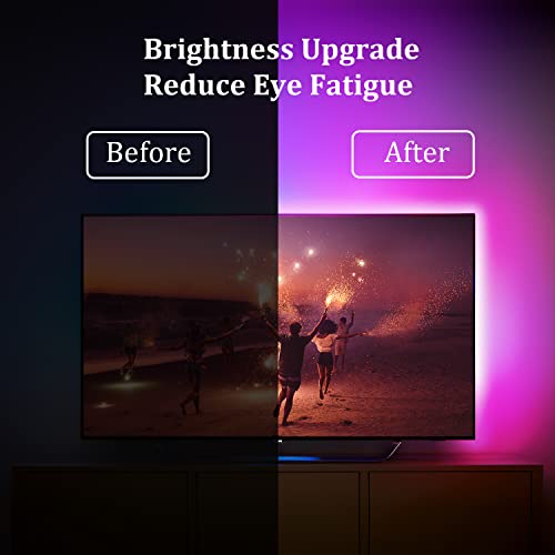 LED Lights for TV 14.8ft,TV LED Backlight for 65-75Inch, RGB Behind TV LED Lights for Bluetooth,Music Sync APP and Remote Control, Strip Lighting for Christmas Gaming Room HDTV Mood