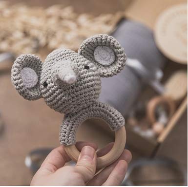 Newborn Baby Welcome Gift Set Boy Girl Unisex Gift Box Gray (Elephant)