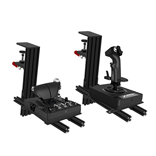 2 Set The Desk Mount for The Flight Sim Game Joystick, Throttle and Hotas Systems Compatible with Logitech X56, X52, X52 Pro, Thrustmaster T-Flight Hotas,Thrustmaster T.16000M, Thrustmaster TCA