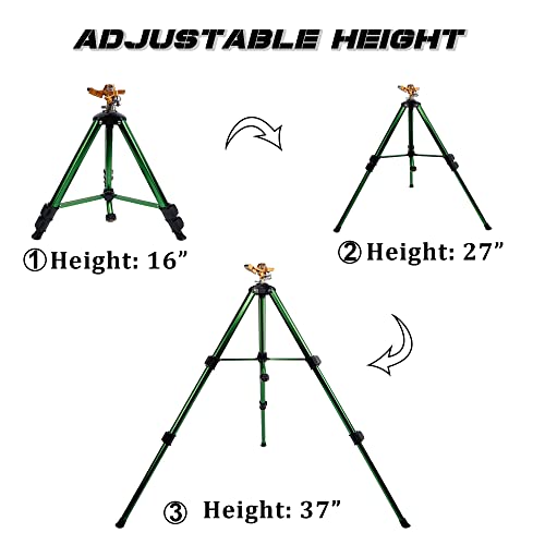 Biswing Impact Sprinkler Head on Tripod Base, Heavy Dut