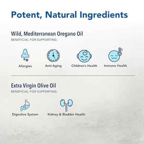 NORTH AMERICAN HERB &amp; SPICE Oreganol P73-60 Gelcaps - Immune System Support - Unprocessed, Vegan Friendly Wild Oregano - Mediterranean Source - Non-GMO - 60 Servings