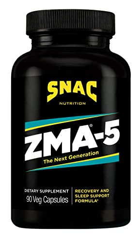 ZMA-5 Sleep Aid Supplement, Promote Muscle Recovery & Growth, Immune Support, & Restorative Sleep with Zinc, Magnesium & 5-HTP, Post Workout, Before Bed ZMA Supplements 90 Veggie Capsules