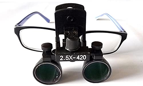 Doc.Royal Binocular Clip Loupes Lab Head Magnifier w/Clip-on 2.5X420mm DY-109