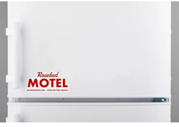 Schitt Swag Creek Large Magnet - Rosebud Hotel Logo - 6.7 by 3.3 - David, Alexis, Johnny &amp; Moira - Perfect for The Refrigerator, Dorm, Garage, Locker, Vehicle and More! (Large 6.7 by 3.3)