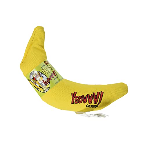 100% Organic Catnip Toy, Yellow Banana 3 Pack