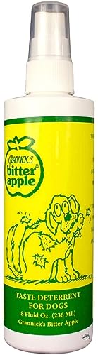 Bitter Apple Liquid 1, 8 oz Chewing Deterrent Spray, Anti Chew Behavior Training Aid for Dogs and Cats; Stops Destructive Chewing Licking of Bandages, Paws, Shoes, Fur, Doors and Furniture