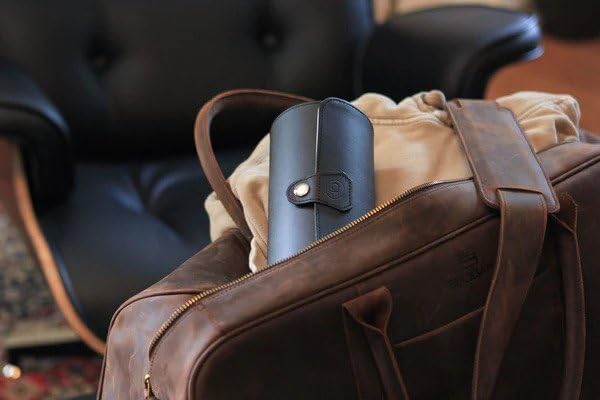 Case Elegance Travel Watch Case Roll Organizer for Men | Vegan Faux Leather Watch Display Case | Watch Display, Storage &amp; Holder | Watch Case for Men&#39;s Watch Collection | Watch Holder for Men | Black