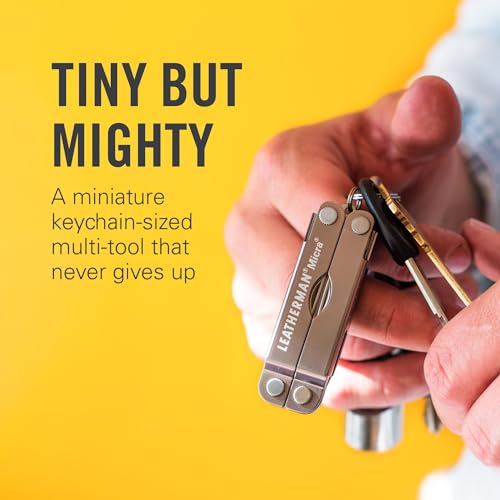 , Micra, Keychain Multi-tool with Grooming Tools, Mini Pocketknife for Everyday Carry (EDC), Hobbies &amp; Outdoors, Built in the USA, Stainless Steel