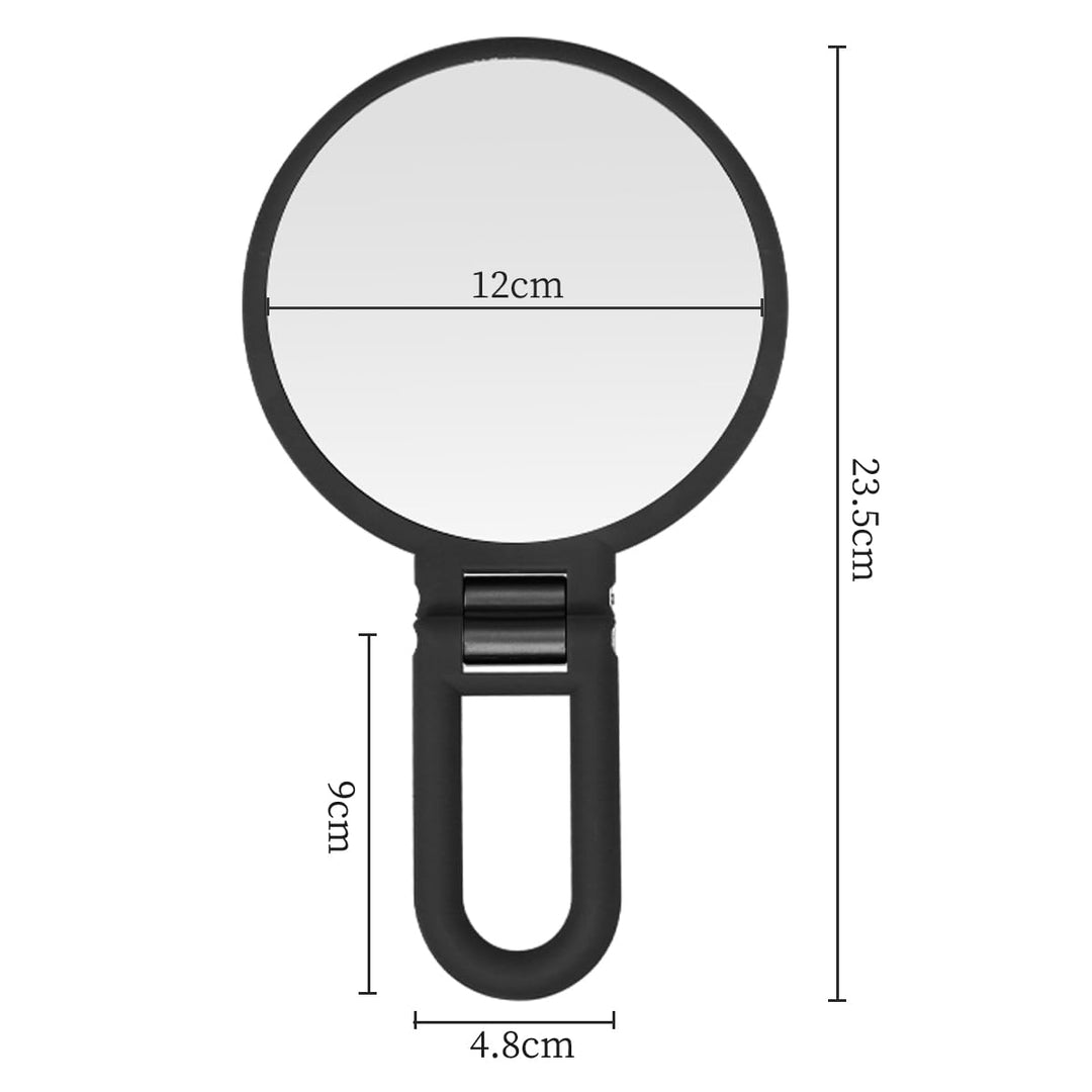 15X Magnifying Mirror, Hand Held Mirror, Double Side Small Makeup Mirror with 1X 15X Magnification, Adjustable Handle/Stand Travel Mirror, Compact Magnified Mirror for Girl Woman Face Eyes Makeup
