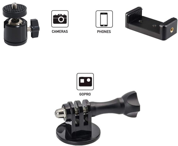 28inch Desk Gooseneck Webcam Stand with Universal Phone Clip Holder Compatible with Logitech Brio 4K C922X C922 C920 C615 C930 C930e DSLR Cameras Andorid Smart Phones