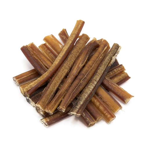 6 Inch All-Natural Bully Sticks for Dogs - 6” Easily Digestible, 100% Grass-Fed Beef, Grain and Rawhide Free | 25 Pack