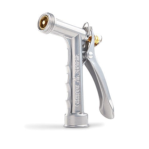 Full Size Zinc Pistol Grip Nozzle with Threaded Front, Silver (857302-1001)