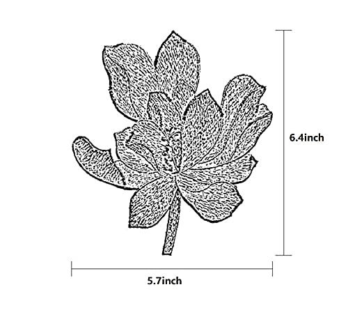 Beautiful Lotus Flower Patch, Elegant Lotus Blossom Embroidered Applique for Clothes Backpacks T-Shirt Jeans Skirt Vests Scarf Hat Bag (Blue Lotus)