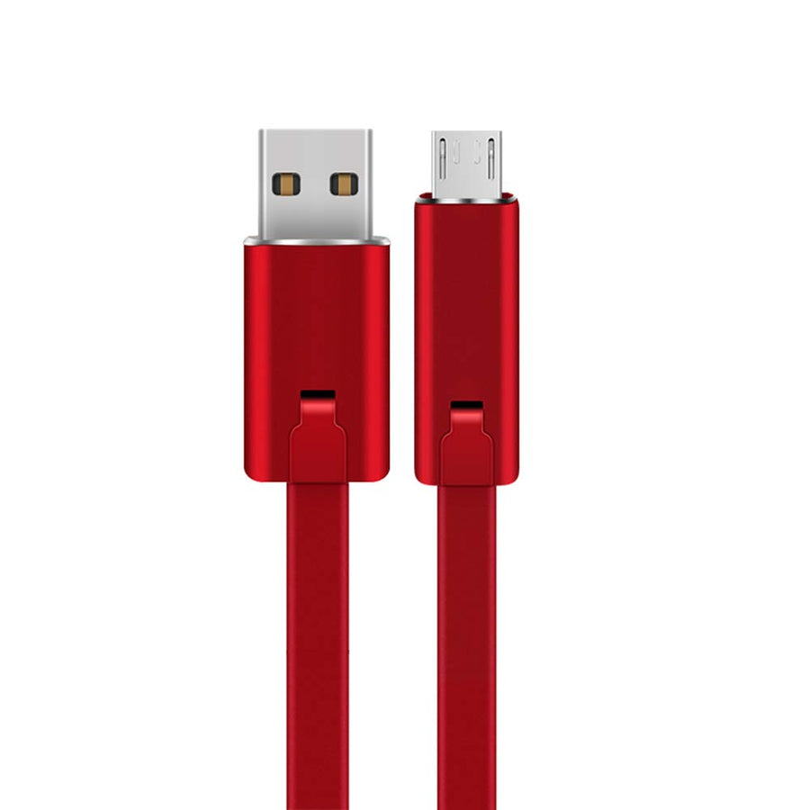 Reusable USB Cable, Both End Repairable Fast Charging Cord Compatible with iProduct, Micro/Type C Android Smartphone, 1.5 M / 5 Fts Renewable Quick Repair Recycling Phone Accessory,Red