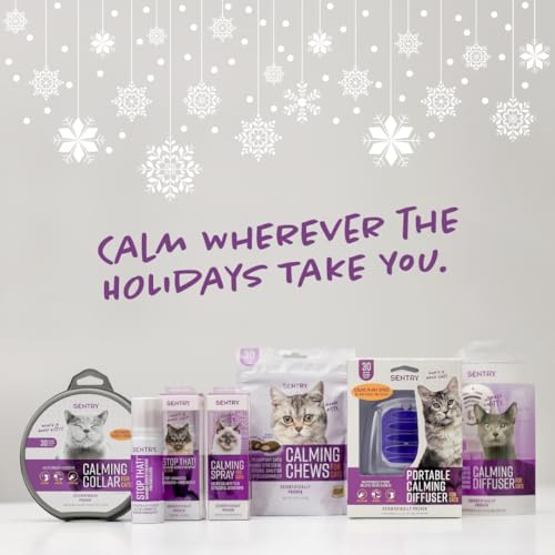 Calming Collar for Cats, Long-Lasting Pheromone Collar Helps Calm Cats for 30 Days, Reduces Stress, Anxiety, Loud Noises and Separation, 3 Count