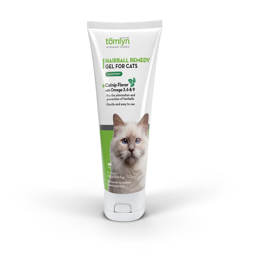 Tomlyn Laxatone Catnip-Flavored Hairball Remedy Gel for Cats, 4.25oz