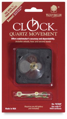 Pendulum Clock Movement for 3/4-inch Surfaces, Small