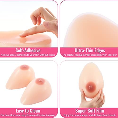 A Cup Silicone Breast Forms for Crossdresser, Mastectomy Fake Boobs Prosthesis Nude
