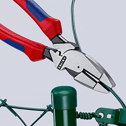 Knipex 09 12 240 9.5-Inch Ultra-High Leverage Lineman&#39;s Pliers with Fish Tape Puller and Crimper