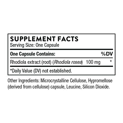 Rhodiola - Botanical Supplement for Stress Relief - Enhances Sleep, and Mental Focus* - 60 Capsules