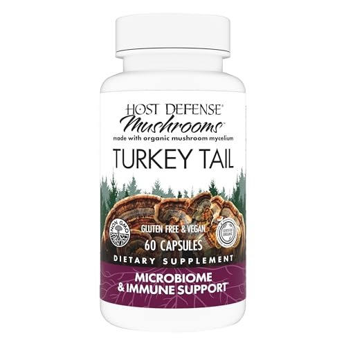 Turkey Tail Capsules - Digestive Health & Immune Response Support Supplement - Mushroom Supplement for Gastrointestinal & Gut Microbiome Support - 60 Capsules (30 Servings)*