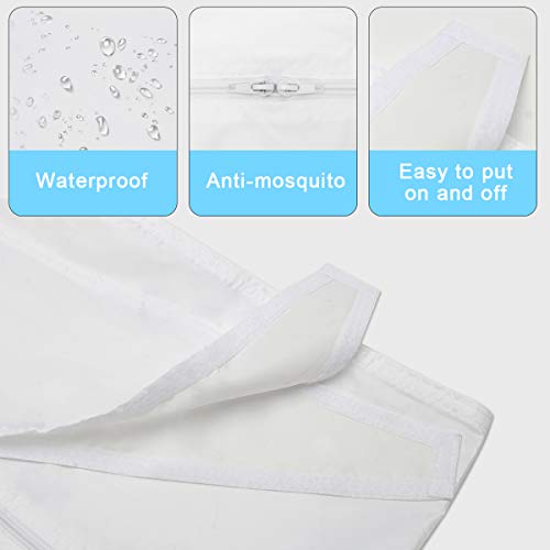 Portable Air Conditioner Window seal Kit, 158 Window Seal Kit for Portable Air-Conditioning with Zip and Adhesive Fastener White Airlock Sliding Window Seal Cloth for Mobile AC (118in/ 300cm)