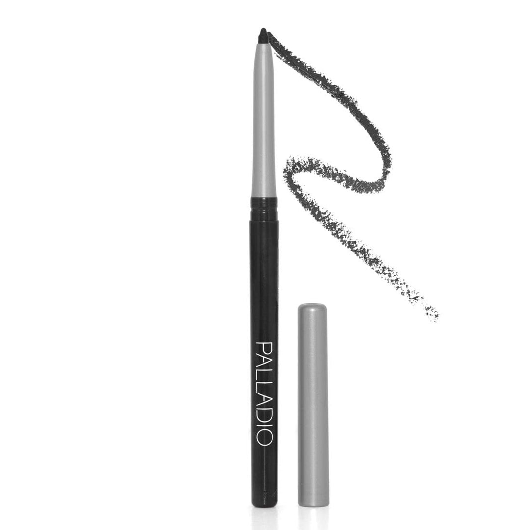 Retractable Waterproof Eyeliner, Richly Pigmented Color and Creamy, Slip Twist Up Pencil Eye Liner, Smudge Proof Long Lasting Application, All Day Wear, No Sharpener Required, Smokey