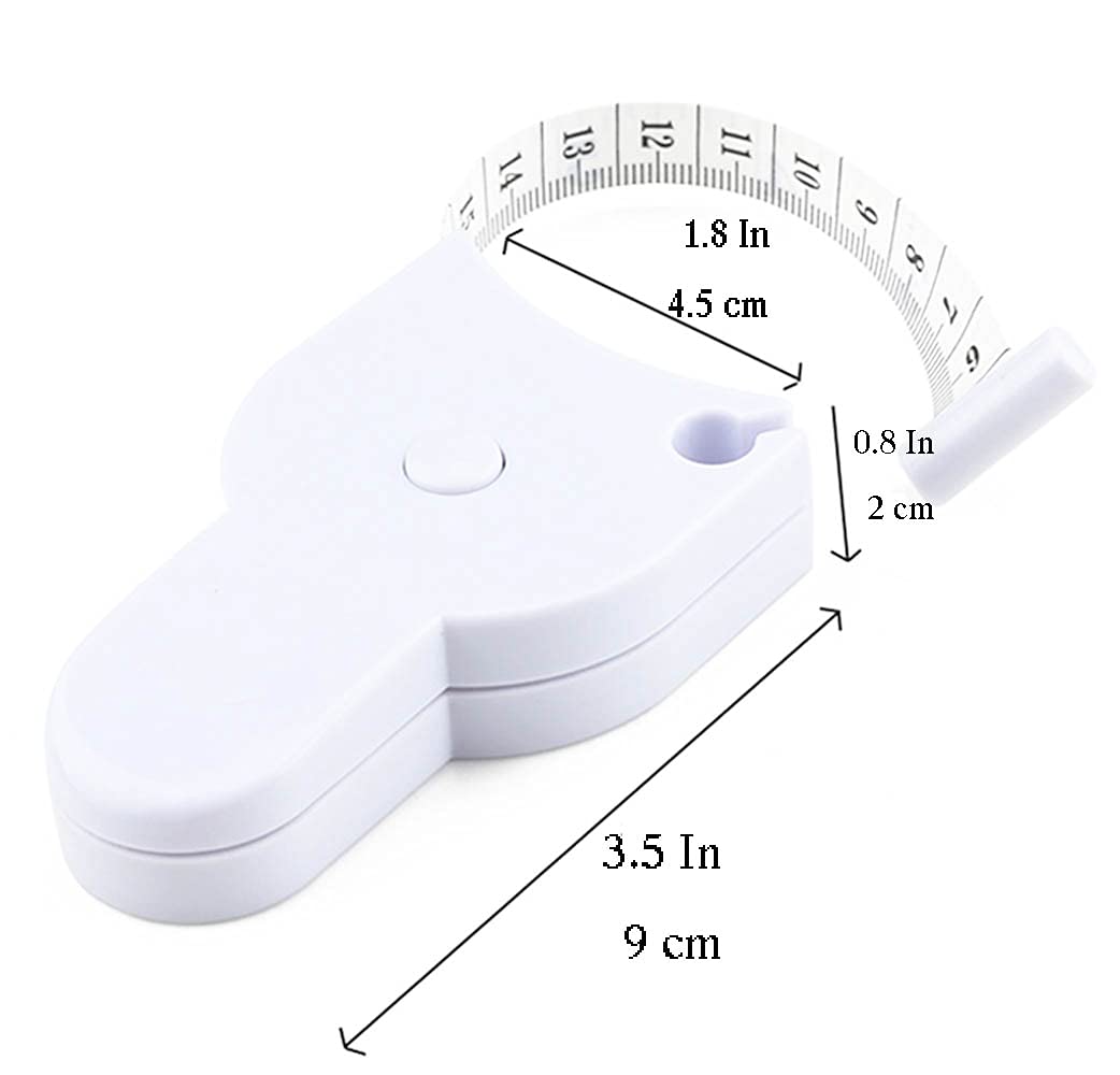 Body Measure Tape Rulers Sewing Notions Supplies Sewing Tool Arms and Chest,Thigh,Head circumference,Waist Measuring Tape for Personal Trainer Home Fitness Goals Weight Loss Medical Tailor Craft/White