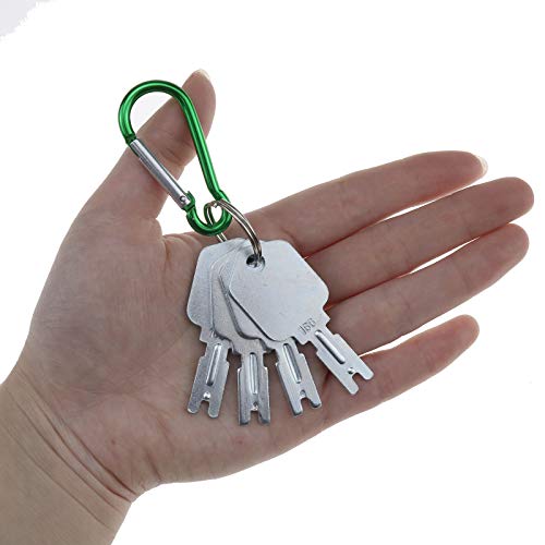 4PCS Forklift Equipment Ignition Keys with Key Chain 166 1430 186304 51335040 A214062 for Clark Yale Hyster Komatsu Gehl Crown