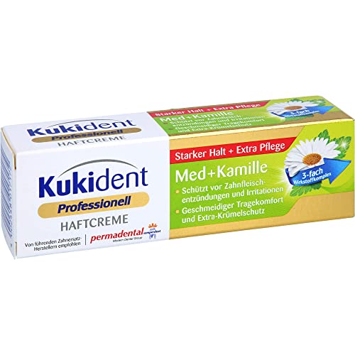 Kukident Extra Strong Denture Adhesive Cream with Camom