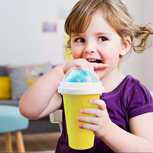Slushie Maker Cup, Magic Quick Frozen Smoothies Cup Cooling Cup Double Layer Squeeze Cup Slushy Maker, Homemade Milk Shake Ice Cream Maker DIY it for Children and Family