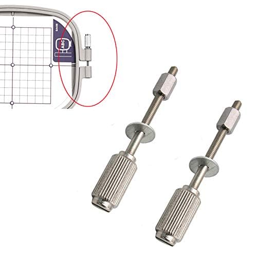 HONEYSEW 2pcs Embroidery Hoop Metal Long Adjusting Scre