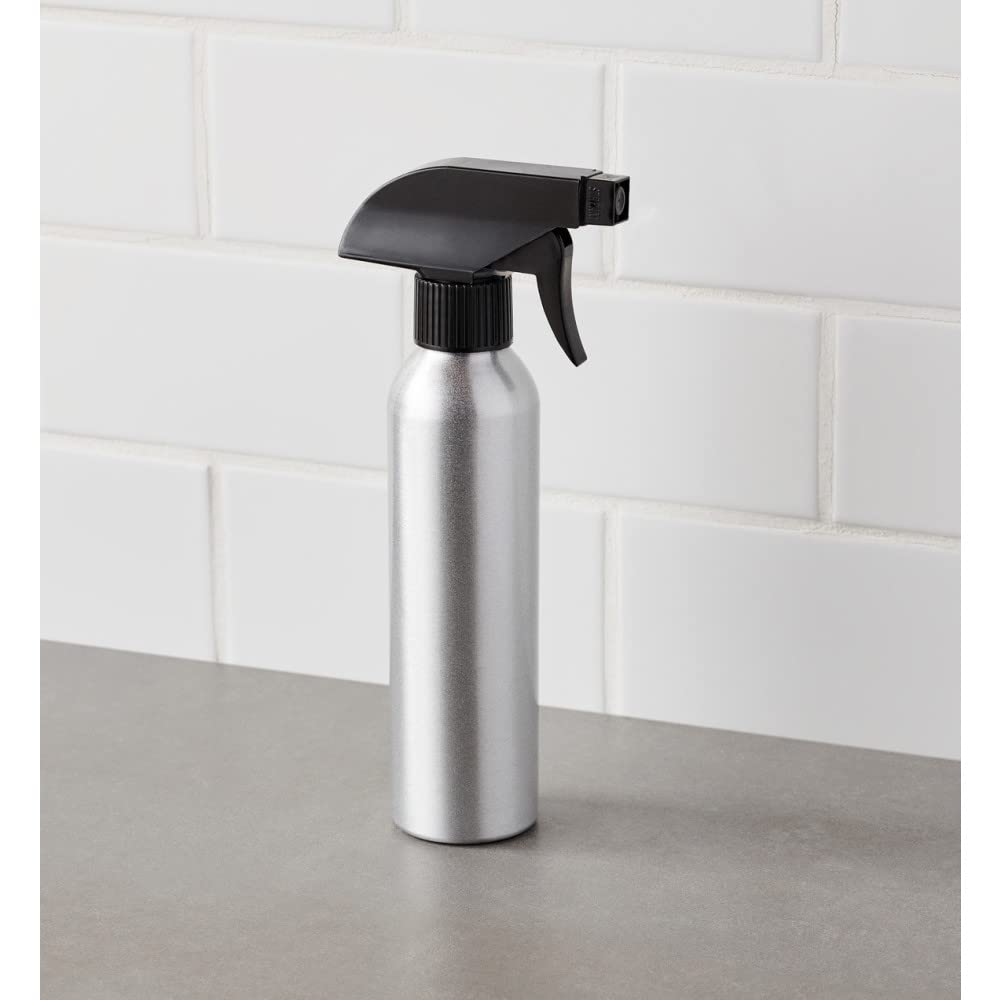 Spray Bottle, Silver, 8 Ounce
