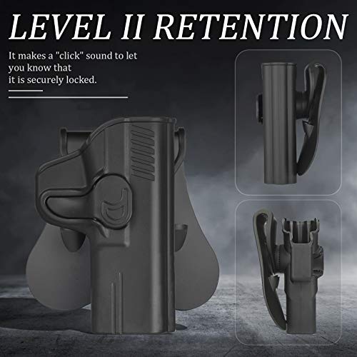 S&amp;W SD9VE SD40VE Holster, OWB Holster for Smith &amp; Wesson M&amp;P M2.0 Full Size / SD9 VE / SD40 VE, Index Finger Released Holster Right Hand
