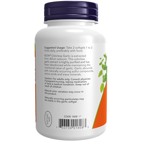 NOW Foods Supplements, Odorless Garlic (Allium sativum)