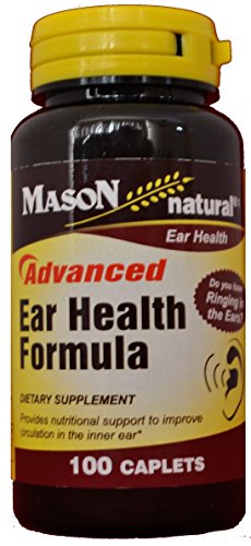 Mason Natural Advance Ear Health Formula Bioflavonoids Plus 100 Caplets per Bottle Pack of 2 Total 200 Caplets