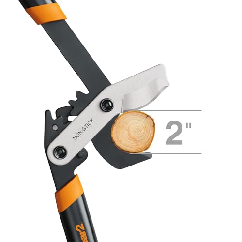 32-Inch Loppers for Tree Trimming, Heavy Duty, Low-Friction Sharp Steel Blade, Branch Cutter up to 2-Inch Diameter Cut Capacity, PowerGear2 Technology that Multiplies Power for Less Effort