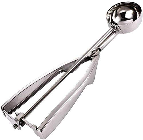 Cookie Scoop Set,JSDOIN Ice Cream Scoop Set, 3 PCS 18/8 Stainless Steel Ice Cream Scoop Trigger Include Large-Medium-Small Size, Melon Scoop (cookie scoop)