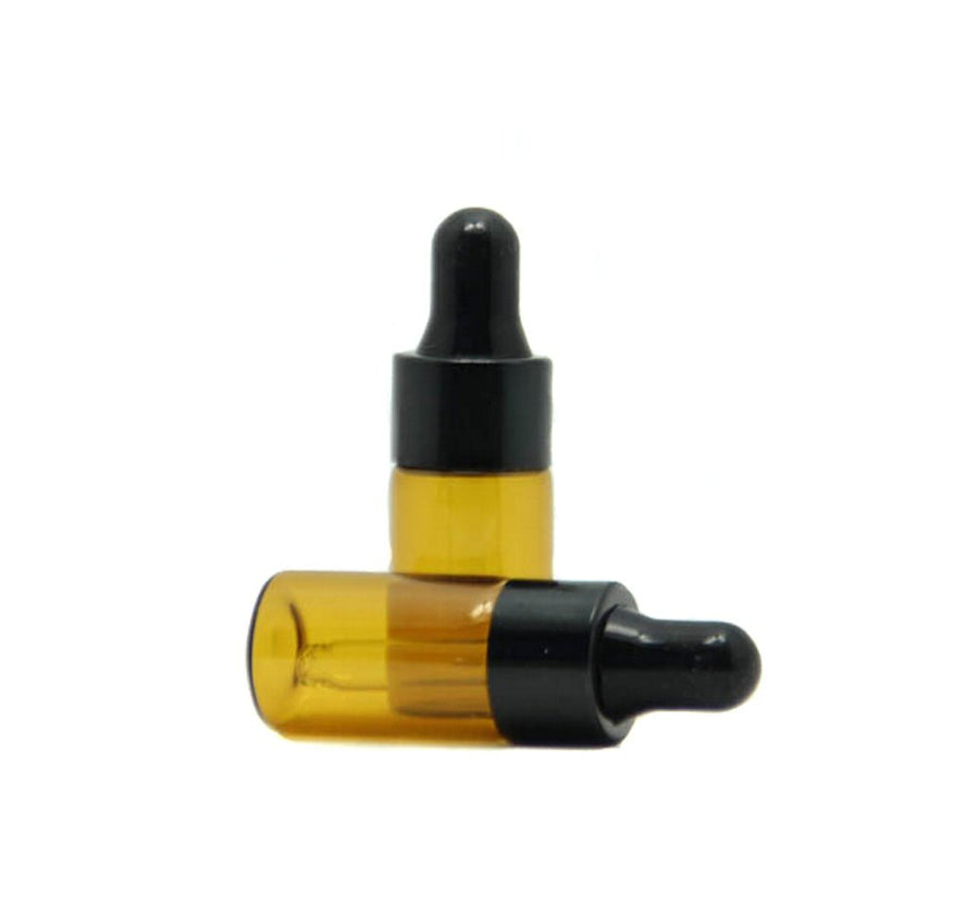 3ml 10pcs Amber Glass Essential Oil Bottles and Eyed Dr