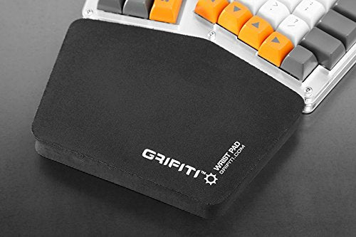 Grifiti Fat Wrist Pad Massdrop Ergodox 2 Piece Set About 6.5 x 4.2 x 0.75 Inch Mirror Image Wrist Rests for Ergodox and Infinity Keyboard Sets Smooth Skiin Black Nylon