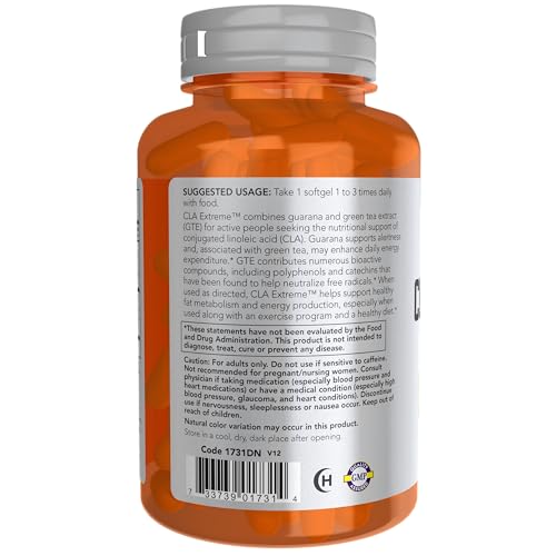 Sports Nutrition, CLA Extreme™ (Conjugated Linoleic Acid) With Guarana &amp; Green Tea, 90 Softgels