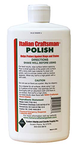 Granite and Marble Polish - Cleans and Protects - Italian Craftsman 16 oz
