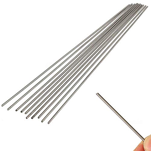 LTKJ 10Pcs Grade 5 Titanium Round Bar Ti Metal Rod Diameter 2mm Length 25cm 10 inches